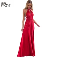 

Sexy Women Boho Maxi Club Dress Red Bandage Long Dress Party Multiway Bridesmaids Convertible Infinity Robe for Women