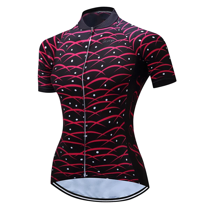 

Wholesale No MOQ Short Sleeve Summer Female Maillot Ciclismo Breathable Cheap Price Lycra High Quality Women Cycling Jersey, Any colors