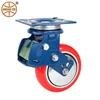 Best Shock Absorption 6 Inch Heavy Duty PU Cast Iron Caster for Tug Trailer/Deck Panel Truck Material Equipment Handling