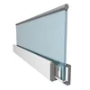 Simple design for aluminum U channel tempered glass balcony railing