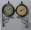 Antique Vintage Retro Decorative European French Design Creative Double Side Two Face Metal Wall Clock