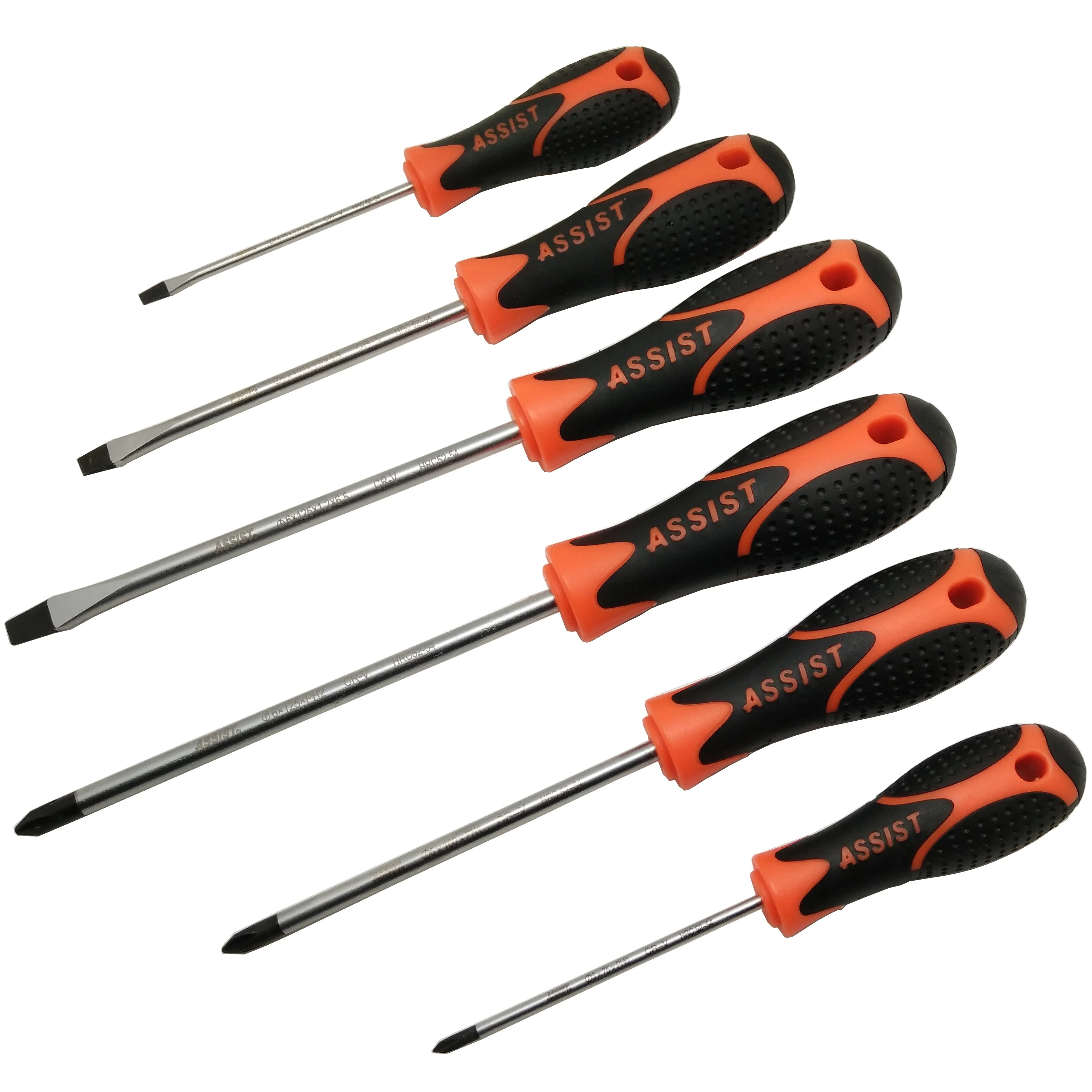 flat and phllip head crv material 6pcs of screwdriver set hand
