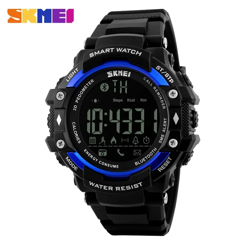 

SKMEI 1226 AIMS Fashion Sport Watches Pedometer Remote Camera Man Clock Bluetooth Calorie Digital Wristwatches Men Smart Watch