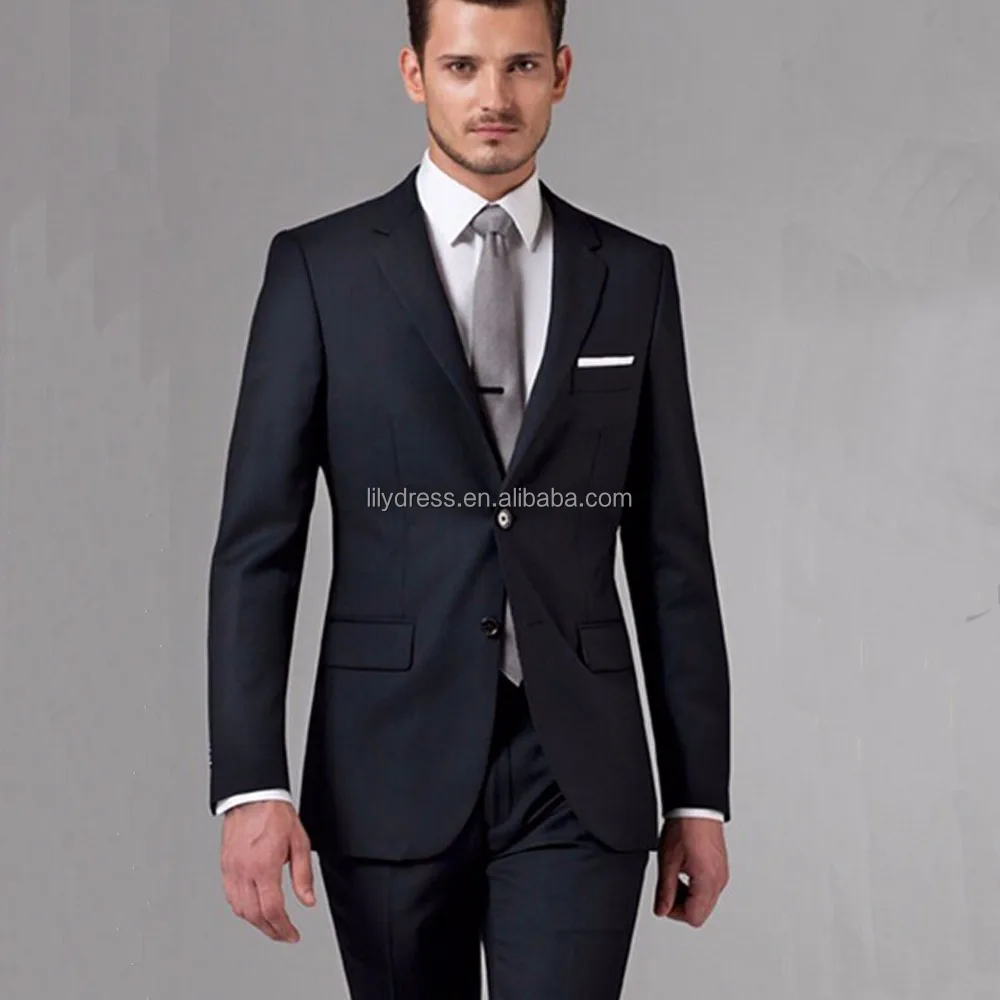 

HD004 Black Business Men Suits Custom Made Bespoke Classic Black Wedding Suits For Men Tailor Made Groom Suit Wool Tuxedos, Per the request