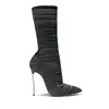 Fashion High Heel Elastic Shoes Sock Boots Women