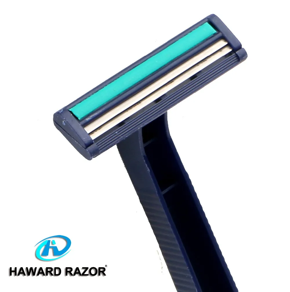 Disposable Razor Twin Blade Stainless Steel Plastic Handle Manual
