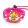 luxury pink rope braid parachute braided bracelet for women