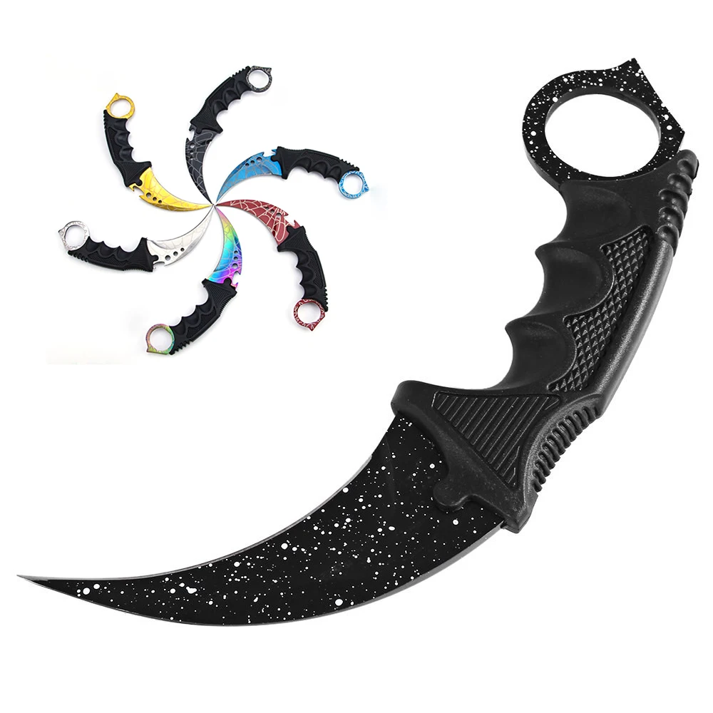 

Stainless Steel blade Plastics handle cs go karambit knife