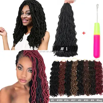 20 Strands Curly Goddess Faux Locs Looped Dreadlocks Twist Synthetic Hair Buy Curly Goddess Faux Locs Hair Dreadlock Twist Braiding Hair Goddess