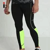 Reflective elements custom compression mens gym leggings
