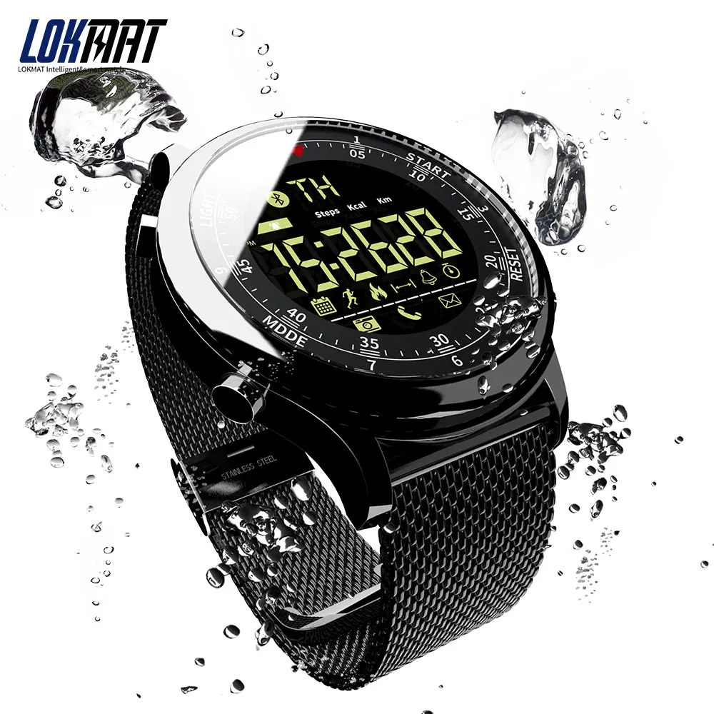 

LOKMAT Sport Men Bluetooth Smart Watch IP68 Waterproof Digital clock Call Reminder for Smart watch 2019