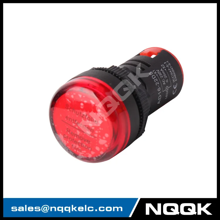 Heschen 22mm LED Indicator Pilot Light AD16-22D/S 12VDC 20mA Red Light Colour 5Pack 