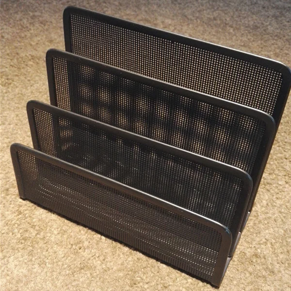 
Metal mesh office desktop organizer letter shelf letter holder 