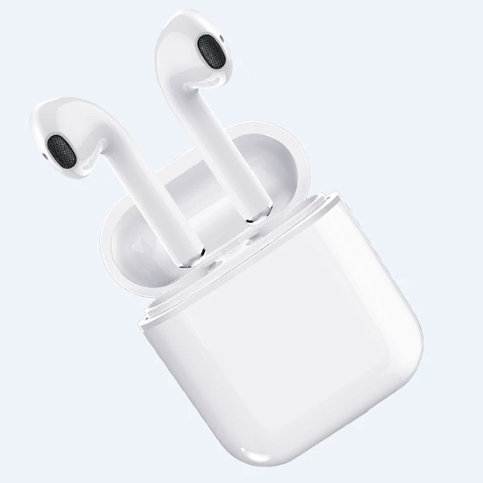 

Support private label Bluetooth 5.0 stereo bass wireless earbuds i13 with wireless charger case, White