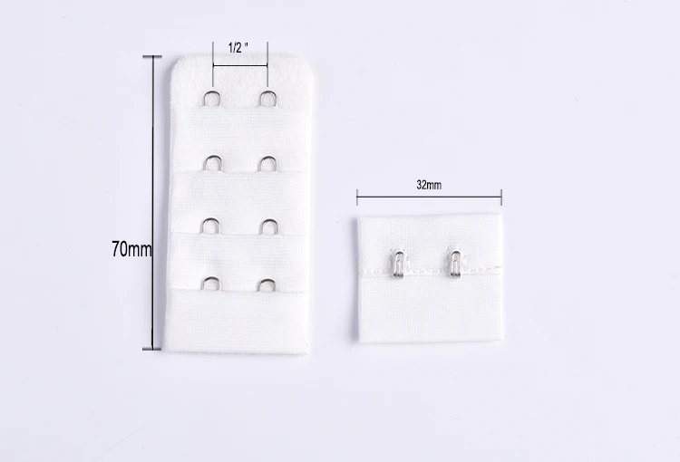 
Hot sale nylon women bra hook and eye elastic bra back extenders 2 hook 