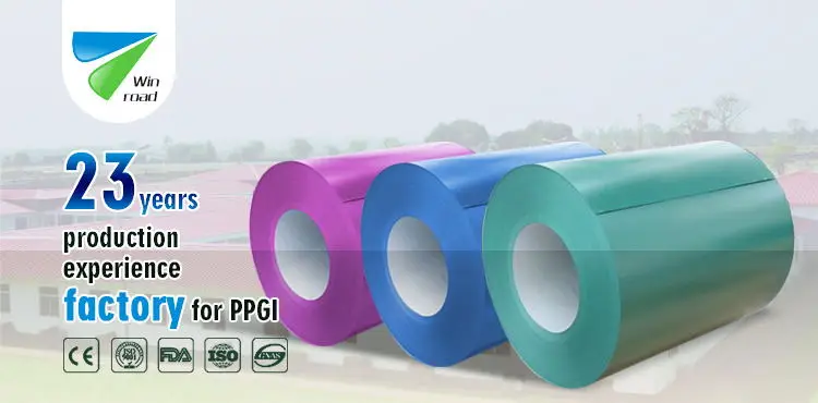 Thickness 0.5-2.1mm full hard ppgi pre-painted galvanized steel coil