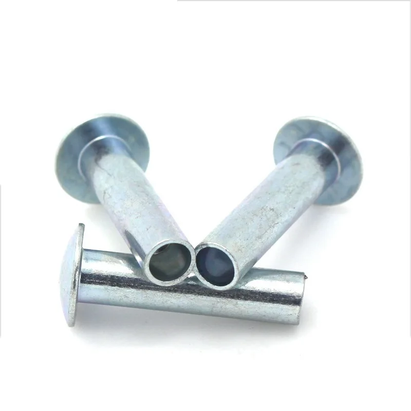 Custom Truss Head Semitubular Hollow Steel Rivet Trivalent White Zinc