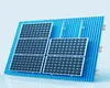 Off grid portable solar panel stand on color steel tile roof