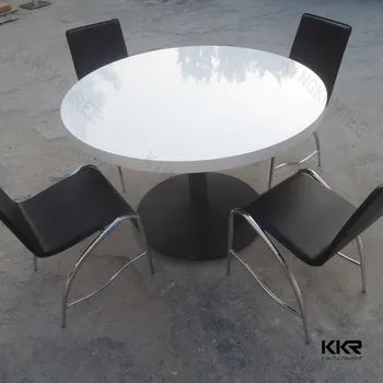 Glossy 4 Seater Round Dining Tables And Chairs - Buy Round Dining