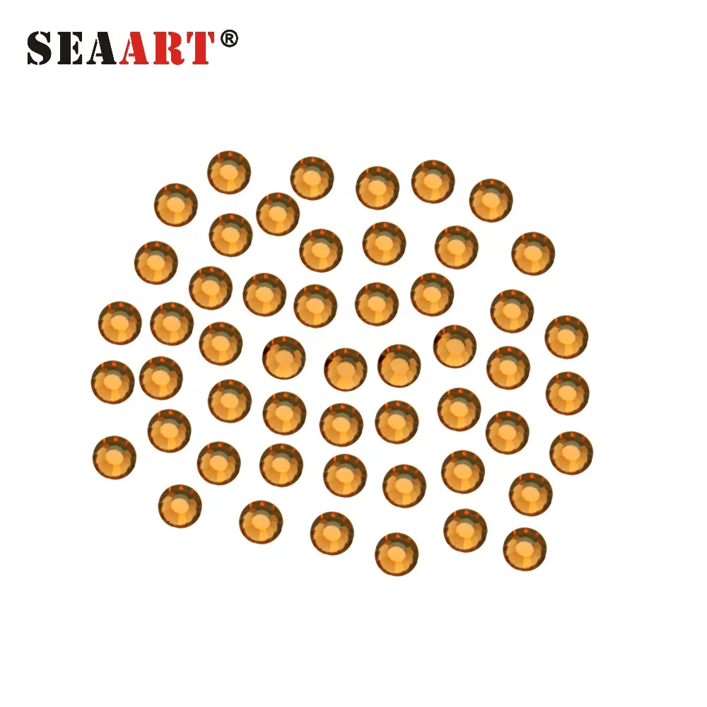 

SEAART Brand Factory Directly Low Price High Quality Dark Amber Color Diamond Rhinestone Manufacturer, 39 colors as colorcards inside