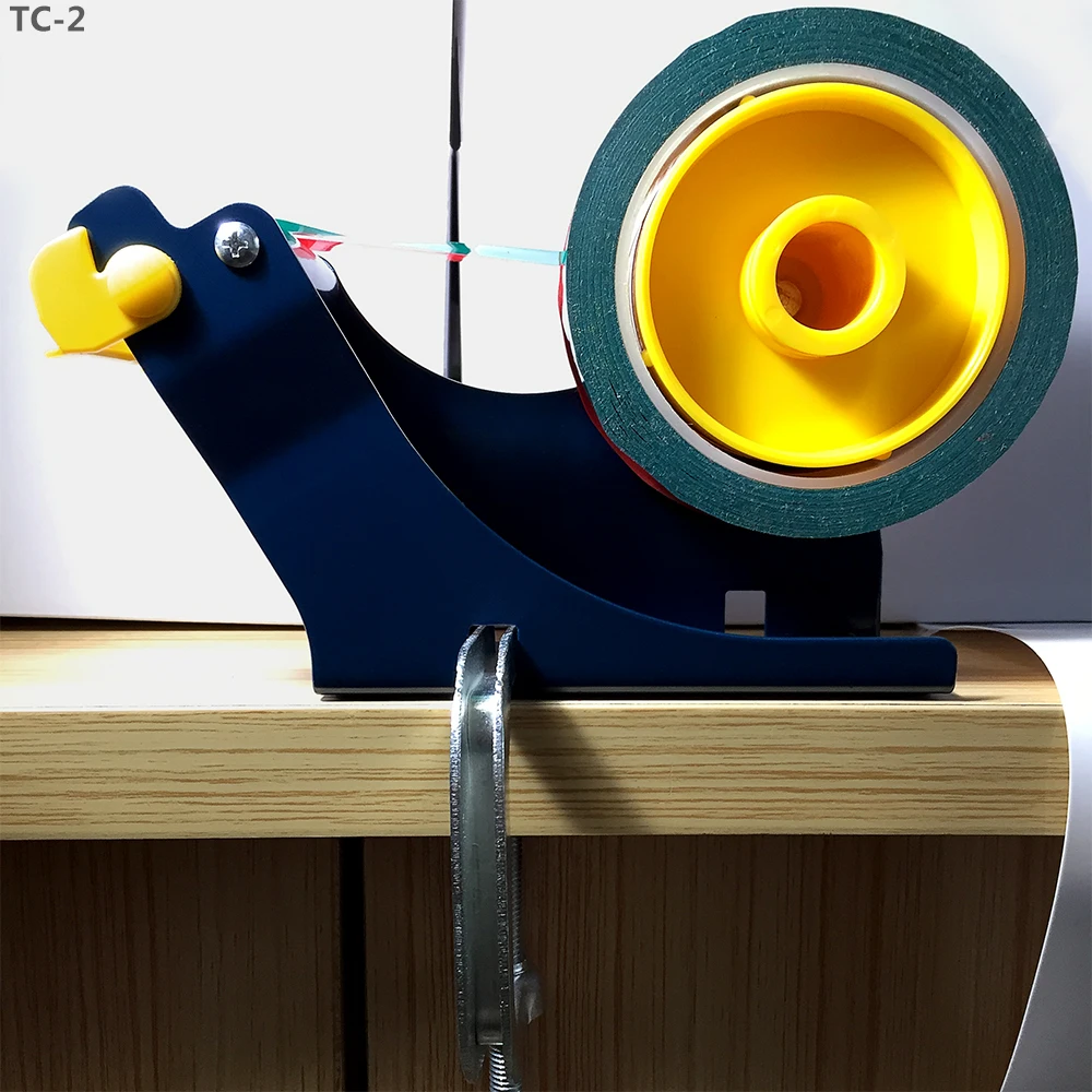 Abs Black/blue Packing Tape Dispenser With Suction Cup And C Clamp Tc2