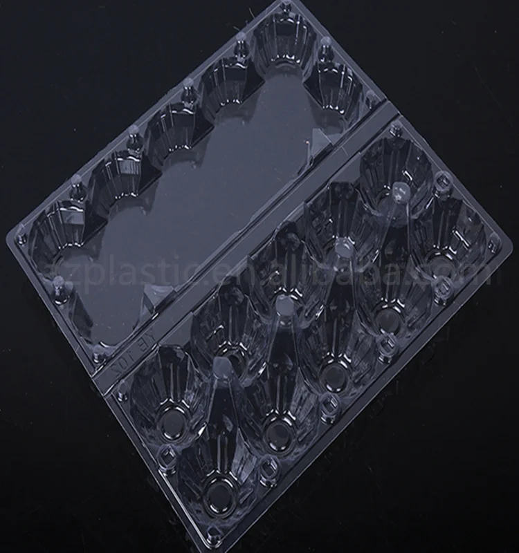 Wholesale Clear 10 Cell Pack Plastic Tray Packaging Plastic Egg Tray