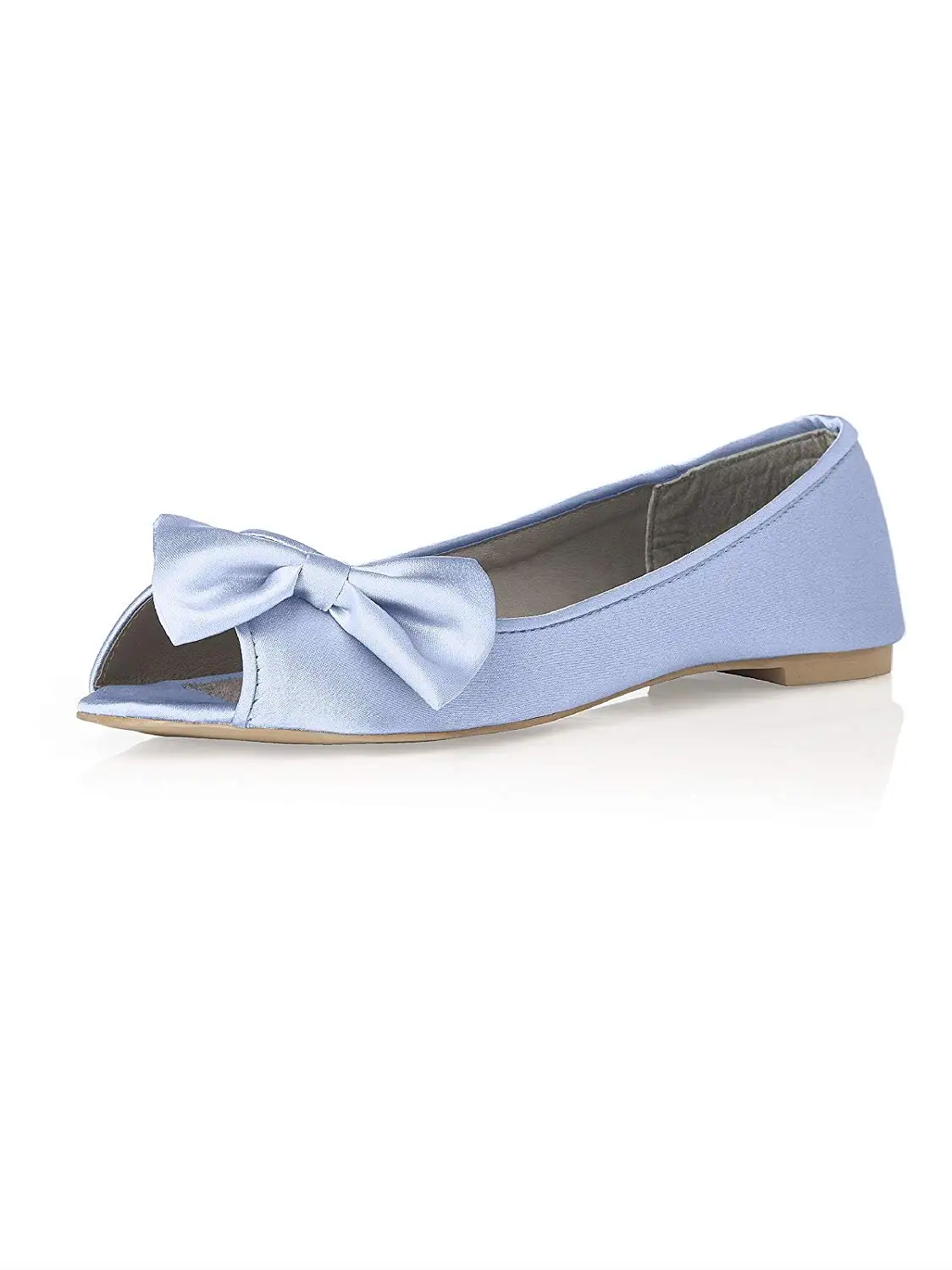 white satin ballerina shoes