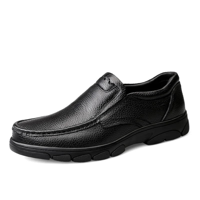 

Classic Men's Lace up Genuine Soft Leather Slip-on Casual Driving Shoes, Picture