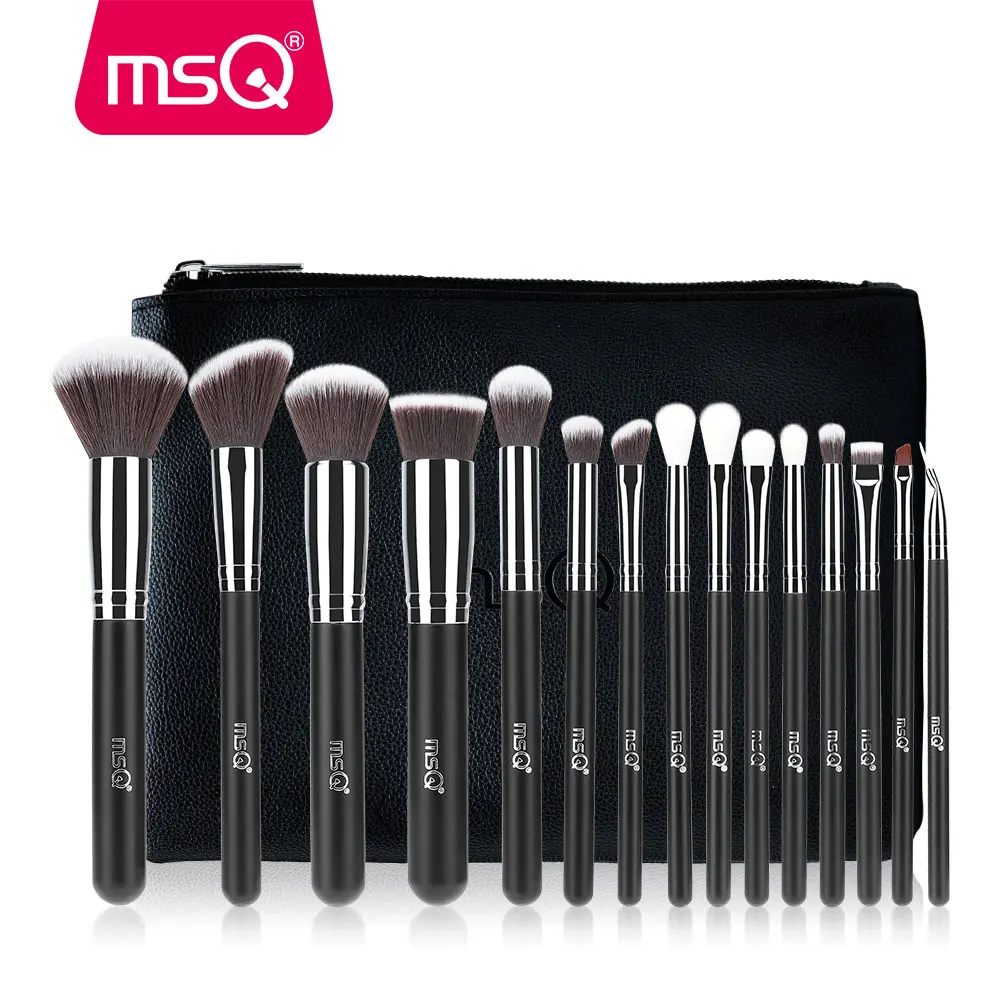 

MSQ 15pcs Synthetic Hair Makeup Brush Set Private Label Make Up Brushes Wholesale Makeup Brush
