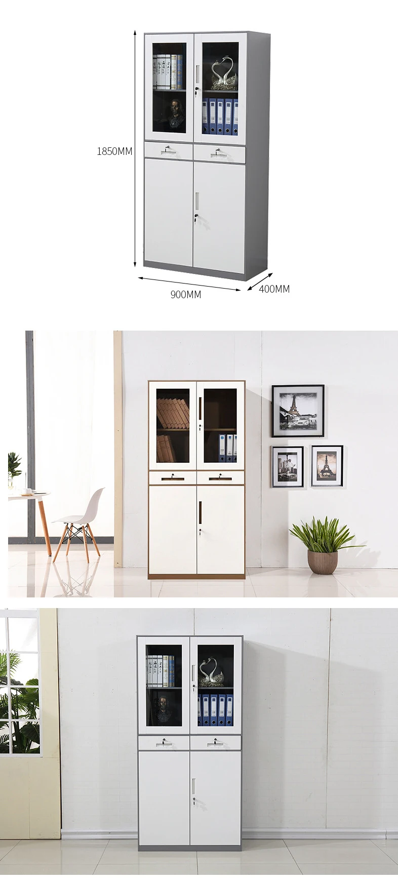 Storage Steel Swing Door Filing Cabinet Factory Direct 2 Door Steel File Cabinet