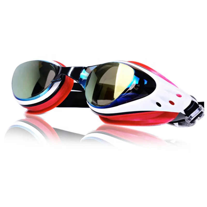 

Advance Mirrored Optical Swim Goggles Anti Fog Swimming Goggles, Grey;purple;black;blue
