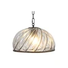 wholesale vintage modern design hanging lighting chandelier round shape iron globular glass led lamp pendant light