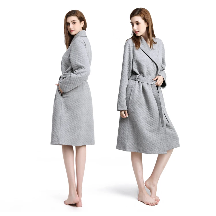 Shawl Collar Plush Cotton Bathrobe for Girls