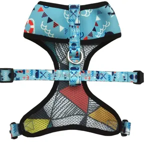 Image of NEW swimming harness custom pattern soft neoprene print reversible pet dog harness,Soft Mesh Dog Harness