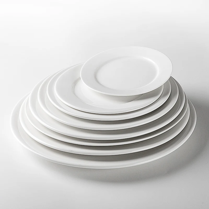 

Wholesale Western Design White High Grade Hotel Restaurant Porcelain Ceramic Tableware Set, Catering Porcelain Plate!
