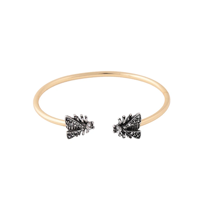 

sl00481c Crystal Insect Charm Cuff Bangle Bracelets Jewelry Unisex