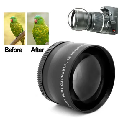 

Wholesale Drop Shipping 2 58MM Telephoto Lens for Canan SLR camera 350D / 400D / 450D / 500D / 1000D / 550D / 600D / 1100D