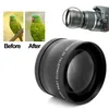 Wholesale Drop Shipping 2 58MM Telephoto Lens for Canan SLR camera 350D / 400D / 450D / 500D / 1000D / 550D / 600D / 1100D