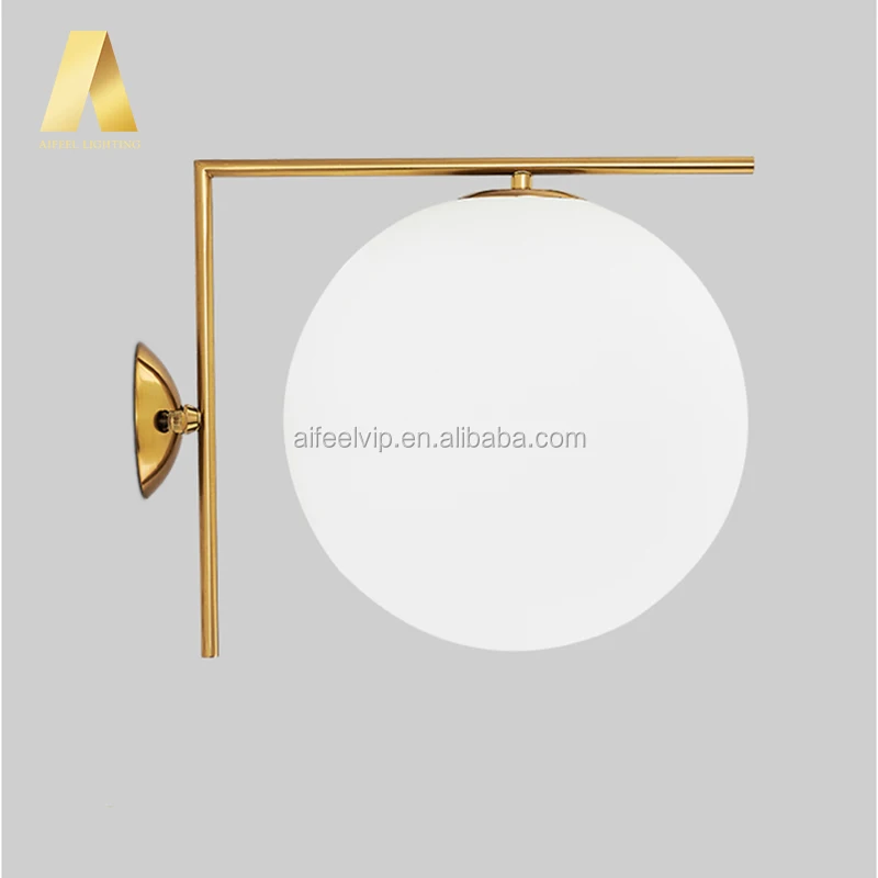 Luxury decorative gold metal round ball glass fancy hanging pendant lights for shop or living room