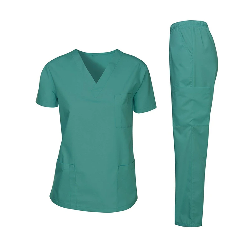 
Wholesale Natural Medical Nurse Uniforms Scrub cherokee Set   Medical Scrub Top and Pant 