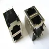 2 row 2x1 port metal network rj45 connector