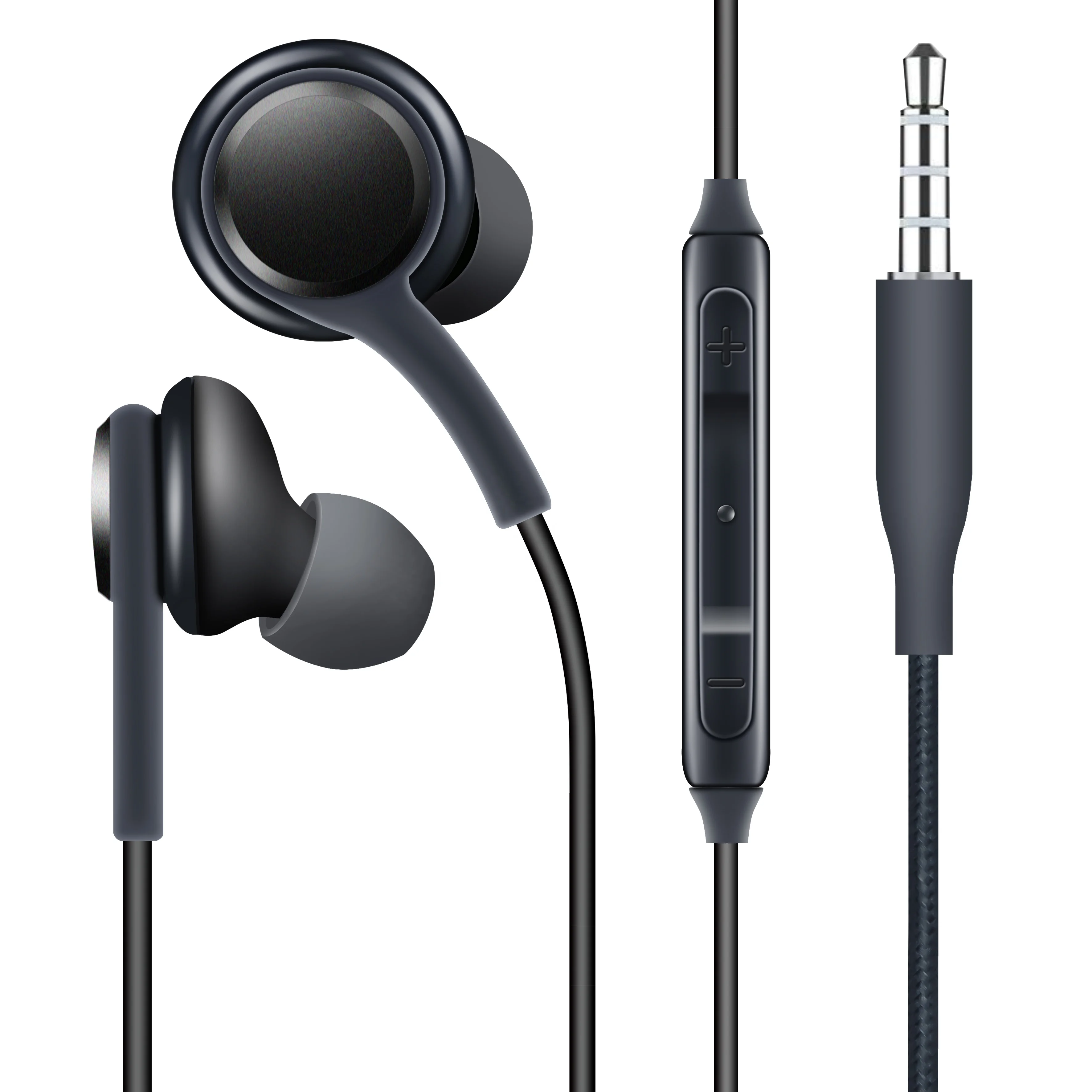 

High Quality Modern Customized 3.5 mm Earphone Jack Sports Earphone & Headphone For Sumsung, Black