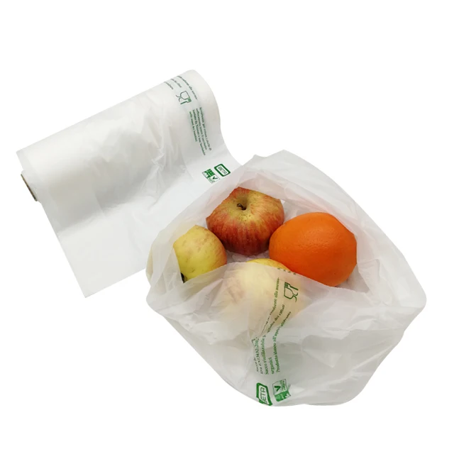 Corn Starch Based Biodegradable Vegetable Fruit Roll Plastic Bag ...