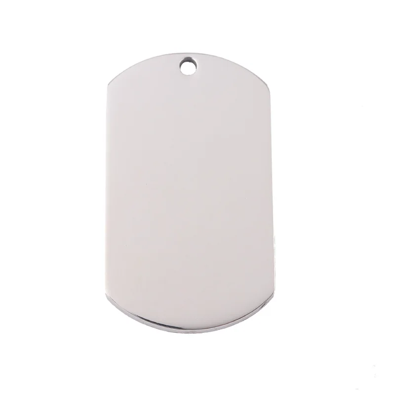 Blank Stampable Stainless Steel DogTag Pendant Steel Blank Metal Charms