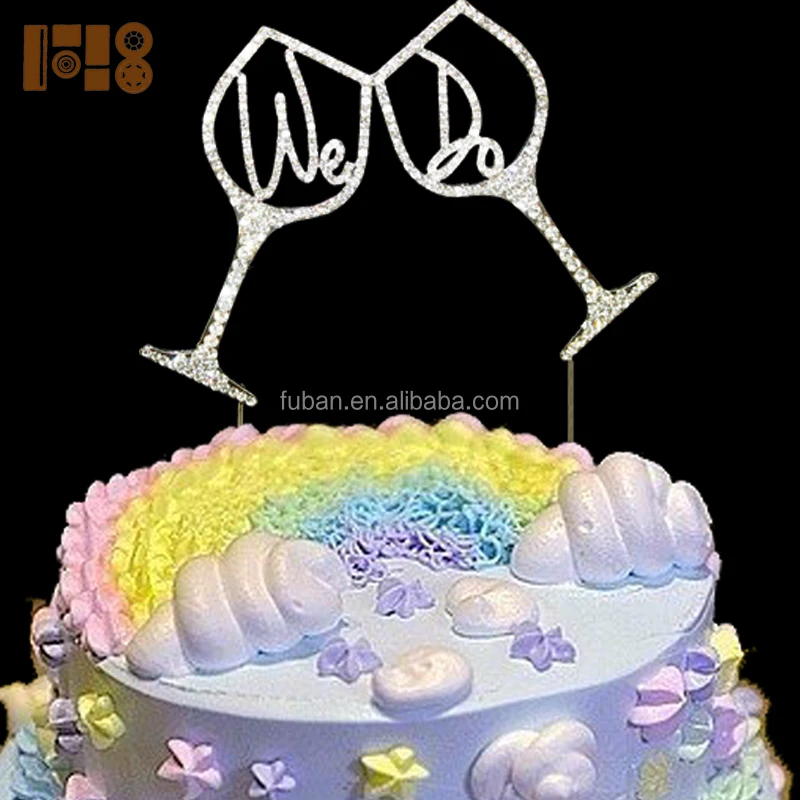 2018 New Products We Do Rhinestone Cake Topper For Latest Wedding