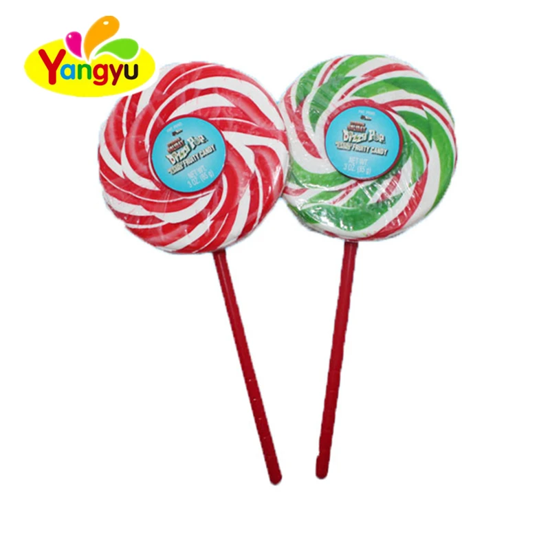 Colorful Fruity Flavor Swirl Rainbow Lollipop Candy - Buy Halal