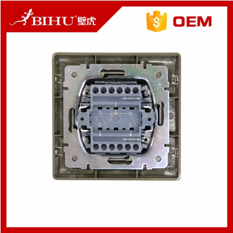 high quality stainless steel plate electric switch factory price wall socket light switch german type