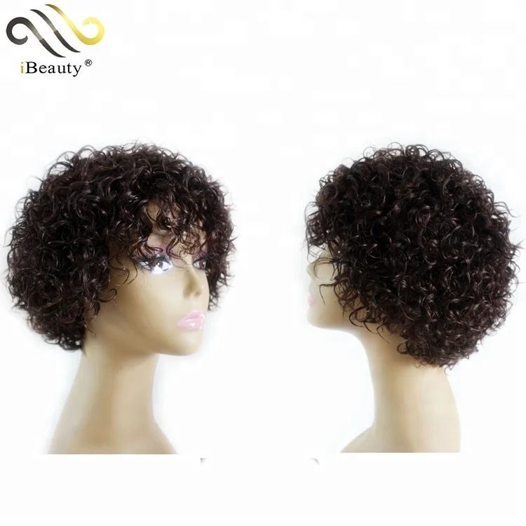 

short curly brazilian wigs raw curly human hair low density wigs