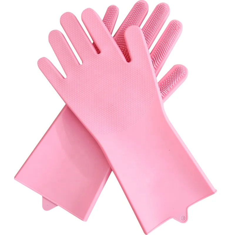 

Kitchen Magic Dish Washing Silicone Dishwashing Cleaning Brush Gloves Silicone Scrubber Gloves, Customized