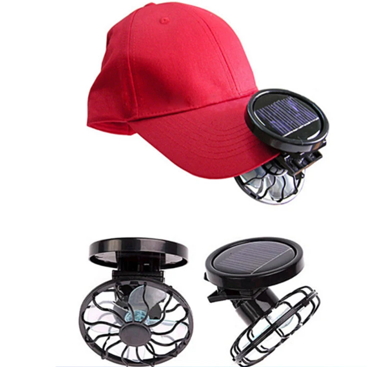 Clip On Hat Mini Solar Fan Outdoor Summer Traveling Camping Fishing Portable 
